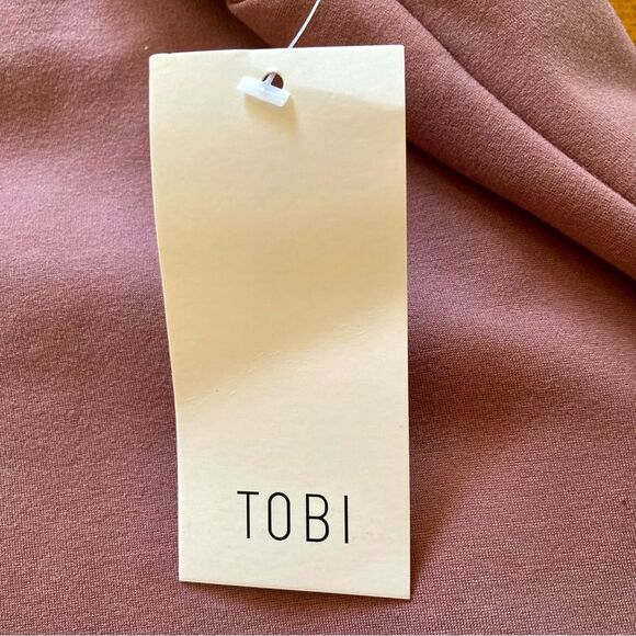 NEW Tobi Crisscross Front Strap Bodycon Mini Dress Dusty Rose Size S - Picture 11 of 11